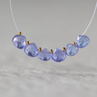 Tiny 5mm AAA Tanzanite Briolette Beads 6 Pcs Natural Purple Gemstone for DIY Jewelry Making Necklace Earrings