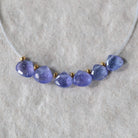 Tiny 5mm AAA Tanzanite Briolette Beads 6 Pcs Natural Purple Gemstone for DIY Jewelry Making Necklace Earrings