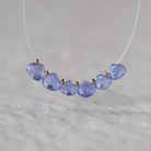 Tiny 5mm AAA Tanzanite Briolette Beads 6 Pcs Natural Purple Gemstone for DIY Jewelry Making Necklace Earrings