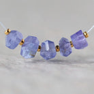Tiny 5mm AAA Tanzanite Nuggets Beads Mini Chunks 5 Pcs Natural Gemstone for DIY Jewelry Making Necklace Earrings