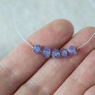 Tiny 5mm AAA Tanzanite Nuggets Beads Mini Chunks 5 Pcs Natural Gemstone for DIY Jewelry Making Necklace Earrings