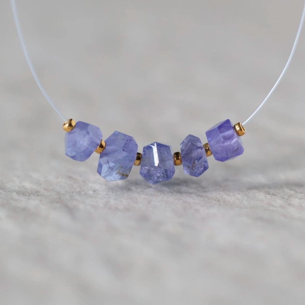 Tiny 5mm AAA Tanzanite Nuggets Beads Mini Chunks 5 Pcs Natural Gemstone for DIY Jewelry Making Necklace Earrings