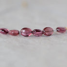 Tiny AAA Malawi Pink Garnet Oval Beads Smooth Gem Quality 6 Pcs Natural Gemstone for DIY Jewelry Making Earrings Necklace