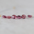 Tiny AAA Malawi Pink Garnet Oval Beads Smooth Gem Quality 6 Pcs Natural Gemstone for DIY Jewelry Making Earrings Necklace