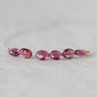 Tiny AAA Malawi Pink Garnet Oval Beads Smooth Gem Quality 6 Pcs Natural Gemstone for DIY Jewelry Making Earrings Necklace