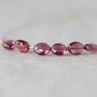 Tiny AAA Malawi Pink Garnet Oval Beads Smooth Gem Quality 6 Pcs Natural Gemstone for DIY Jewelry Making Earrings Necklace