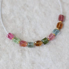 Tiny Multi Color Tourmaline Square Beads Faceted 10 PCs Colorful NaturalGemstone for DIY Jewelry Making