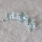 Tiny Natural Aquamarine Faceted Briolette Beads Tear Drops Pear 5-7mm Sparkly Gemstone Beads March Birthstone DIY Jewelry