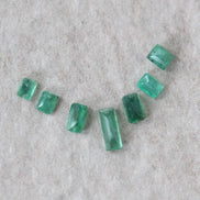 Tiny Natural Emerald Beads Baguette Square Briolettes Faceted 4-9mm Gemstone Bead for DIY Jewelry Making