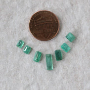 Tiny Natural Emerald Beads Baguette Square Briolettes Faceted 4-9mm Gemstone Bead for DIY Jewelry Making