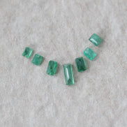 Tiny Natural Emerald Beads Baguette Square Briolettes Faceted 4-9mm Gemstone Bead for DIY Jewelry Making