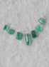 Tiny Natural Emerald Beads Baguette Square Briolettes Faceted 4-9mm Gemstone Bead for DIY Jewelry Making