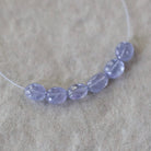 Tiny Natural Tanzanite Smooth Oval Beads 4-5mm Mini Nuggets Stone Gemstone Bead for DIY Jewelry Making Earrings Bracelets