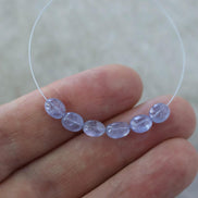 Tiny Natural Tanzanite Smooth Oval Beads 4-5mm Mini Nuggets Stone Gemstone Bead for DIY Jewelry Making Earrings Bracelets