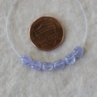 Tiny Natural Tanzanite Smooth Oval Beads 4-5mm Mini Nuggets Stone Gemstone Bead for DIY Jewelry Making Earrings Bracelets