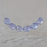 Tiny Natural Tanzanite Smooth Oval Beads 4-5mm Mini Nuggets Stone Gemstone Bead for DIY Jewelry Making Earrings Bracelets