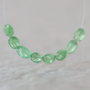 Tiny Natural Tsavorite Garnet Smooth Oval Beads 4-5mm Mini Nuggets Stone Green Gemstone Bead for DIY Jewelry Making