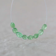 Tiny Natural Tsavorite Garnet Smooth Oval Beads 4-5mm Mini Nuggets Stone Green Gemstone Bead for DIY Jewelry Making