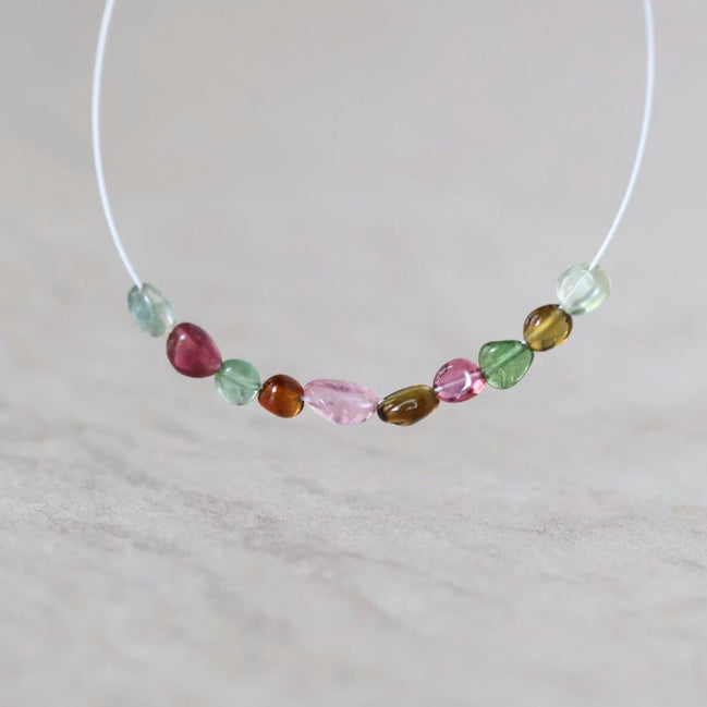Tiny Rare Congo Multi Tourmaline Beads Smooth Nuggets Oval 10 Pcs Genuine Gemstone for DIY Jewelry Making