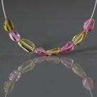 Tiny Rare Congo Pink Yellow Tourmaline Beads Smooth Nuggets Oval 8 Pcs Genuine Gemstone DIY Jewelry Making Gift October Birthstone