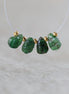 Tiny Raw Tsavorite Briolette Beads Green Garnet Drops Teardrops 4 PCs Natural Gemstone For DIY Jewelry Making Earrings January Birthstone