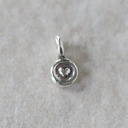 Tiny Sterling Silver Heart Charm Thai Silver Pendant Mini Heart Stamp for DIY Jewelry Making Earrings Pendant