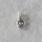 Tiny Sterling Silver Heart Charm Thai Silver Pendant Mini Heart Stamp for DIY Jewelry Making Earrings Pendant