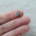 Tiny Thai Karen Hill Silver Ohm Charm Om Fine Silver Pendant 6mm 1 Piece for DIY Jewelry Making Earrings Pendant