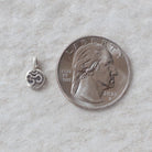 Tiny Thai Karen Hill Silver Ohm Charm Om Fine Silver Pendant 6mm 1 Piece for DIY Jewelry Making Earrings Pendant