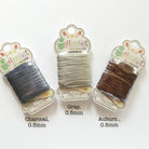Toho Amiet Polyester Thread Beading Knotting DIY Jewelry, 0.5mm 20 meters Teal Green Brown Gray Lilac Pink Wax Free, Unwaxed