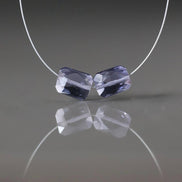 Top Quality AAA Iolite Beads Rectangle Faceted Pillow 6x8mm 2 Pcs Natural Gemstone Beads for DIY Jewelry Making DIY Necklace Earrings