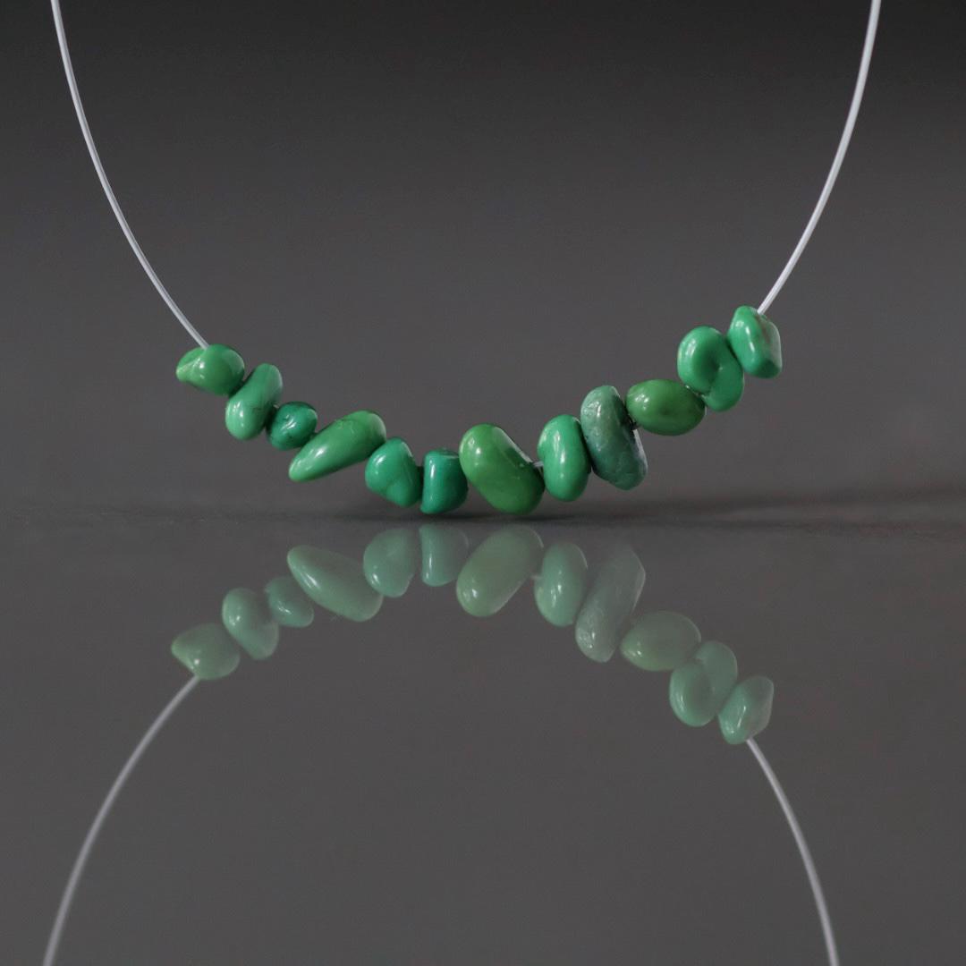 Tiny Natural Nevada Green Turquoise Beads Nuggets Smooth 12 Pcs Vintage Gemstone Beads DIY Jewelry Making December Birthstone