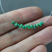 Tiny Natural Nevada Green Turquoise Beads Nuggets Smooth 12 Pcs Vintage Gemstone Beads DIY Jewelry Making December Birthstone