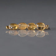 Yellow Tourmaline Oval Beads Smooth 4 PCs Gem Quality Gemstone Beads DIY Jewelry Making Gift October Birthstone