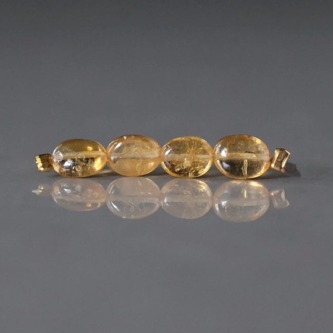 Yellow Tourmaline Oval Beads Smooth 4 PCs Gem Quality Gemstone Beads DIY Jewelry Making Gift October Birthstone