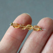 Yellow Tourmaline Oval Beads Smooth 4 PCs Gem Quality Gemstone Beads DIY Jewelry Making Gift October Birthstone