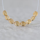 Yellow Tourmaline Beads - Smooth Oval Natural Gemstone 4 Pcs
