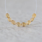 Yellow Tourmaline Beads - Smooth Oval Natural Gemstone 4 Pcs