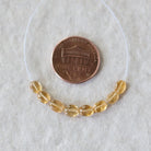 Yellow Tourmaline Beads - Smooth Oval Natural Gemstone 4 Pcs